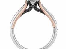 Enchanted Disney Villains Maleficent 1 CT. Enhanced Black and White Diamond Ring SJ7954