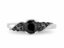 Enchanted Disney Villains Maleficent 1.11 CT. T.W. Enhanced Black Diamond Ring SJ7961