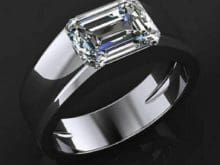 5.00CT Solitaie White Emerald Diamond Engagement Wedding Men's Ring 925 Silver SJ8358