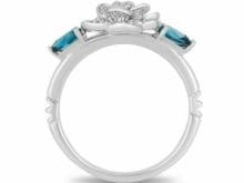 Collector's Edition Enchanted Disney Blue Topaz Cinderella 70th Anniversary Ring SJ8390