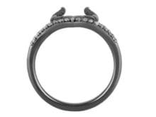 Enchanted Disney Villains Maleficent Horn 0.10ct Black Round Diamond Silver Ring SJ8433