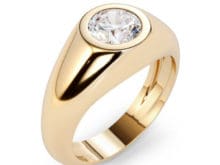 14k Yellow Gold Finish 2 Ct Round Mens Diamond Engagement Wedding Band Ring Gift SJ8511