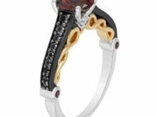 Enchanted Disney Villains Evil Queen 1/4 CT Red Garnet Oval Cut Engagement Ring SJ8561