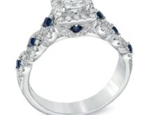 1.6CT Princess Diamond Engagement Ring in 925 Silver, Vera Wang Style Love Collection SJ8588