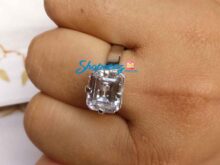 Radiant/Emerald Cut Moissanite Compass Prong Engagement Ring, 5 Ct Diamond Ring for Anniversary Gift, Hidden Halo Ring SJ8927