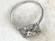 1920's Vintage Art Deco 2.20 Carat Bezel Set White Round Cut Diamond Engagement wedding Ring in 925 Sterling Silver SJ2717