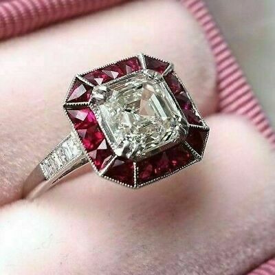 ruby art deco engagement ring