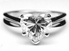 14K White Gold Finish 2.35Ct Heart Shaped Diamond Solitaire Love Promise Ring SJ2785