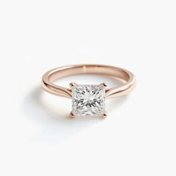 Princess Cut 1.50ct EF VS1 Certified CVD Lab Diamond Ring in 18K White Gold – Classic Solitaire Engagement Ring  IGI Certified