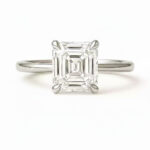 Asscher Cut 1.50ct EF VS1 Certified CVD Lab Diamond Ring in 18K White Gold – Solitaire Engagement Ring