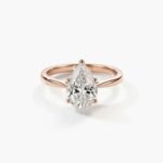 Pear Cut 2.50ct EF VS1 Certified CVD Lab Diamond Engagement Ring in 18K White Gold – Solitaire Setting  IGI Certified
