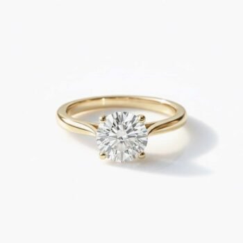 1.50ct Round Lab Diamond Solitaire Engagement Ring | Certified EF VS1 CVD | 18K White Gold