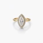 Marquise Cut 2.50ct EF VS1 Certified CVD Lab Diamond Halo Ring in 18K White Gold – Elegant Engagement Ring  IGI Certified
