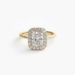 Radiant Cut 2.50ct EF VS1 Certified CVD Lab Diamond Halo Ring in 18K White Gold – Modern Engagement Ring  IGI Certified