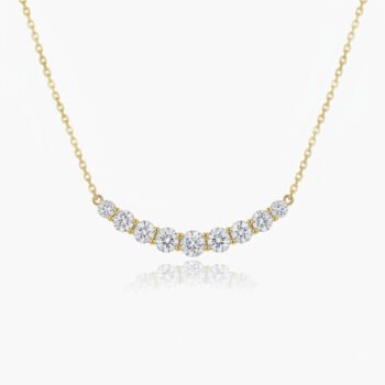 4.00ctw Round Lab Grown Diamond Journey Necklace in 18K Silver
