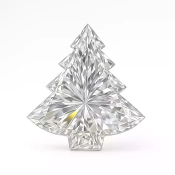1.50ct Christmas Tree Cut CVD Lab-Grown Diamond – IGI/SGL Certified, F+ Color & VS+ Clarity