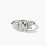 2.00 CTW Emerald Cut CVD Diamond Three-Stone Engagement Ring in 10K/14K/18K Gold |