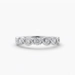 0.90 CTW Round CVD Diamond Twist Ring in 10K/14K/18K White Gold for Women SGL Certified