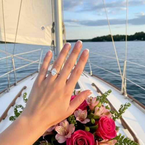2.10 Carat Oval Hidden Halo Engagement Ring F/VS1 IGI Certified in 14K Yellow Gold photo review