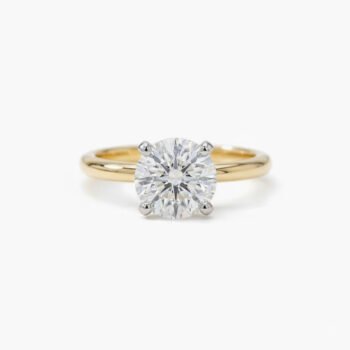 2.0ct Round Brilliant Solitaire Engagement Ring - Classic 4-Prong Gold IGI Certified