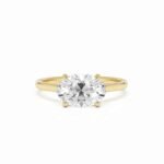 1.0 Carat Oval Diamond Solitaire Engagement Ring in 14K Gold (E-F/VS1)