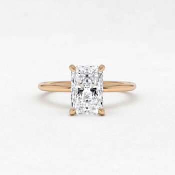 1.50 ctw Radiant Cut Diamond Solitaire Engagement Ring in 14K Gold