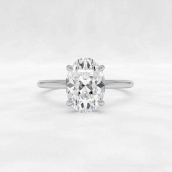 2.0 ctw Oval Diamond Solitaire Engagement Ring in 14K Gold