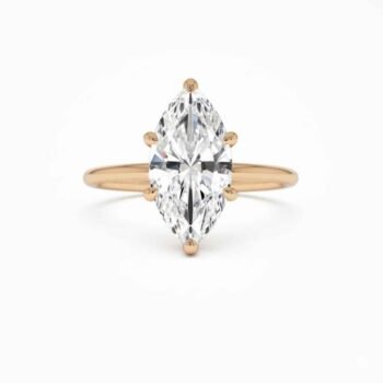 2.0 ctw Marquise Cut Diamond Solitaire Engagement Ring in 14K Gold