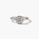 2.03ct Round Lab Grown Diamond Bezel Solitaire Ring 14k White Gold