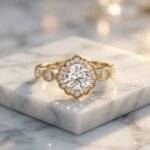 14K Gold 1.80 ctw Round Lab Diamond Split Shank Modern Solitaire Ring