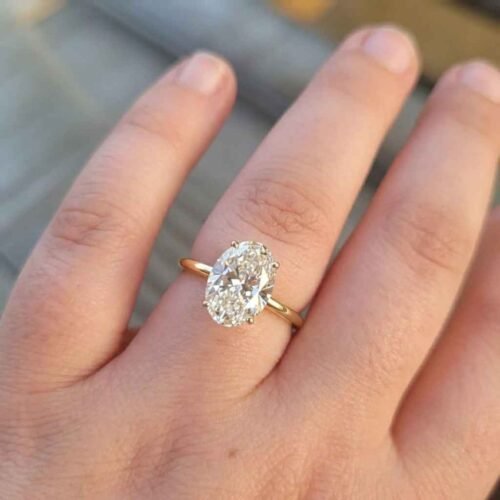 IGI Certified 3.56 ct Oval Cut Hidden Halo Lab Diamond Ring photo review