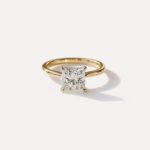 3.73 ctw Princess cut Lab Grown Diamond Solitaire Engagement Ring 14K Gold IGI Certified