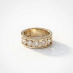 18K Silver 2.80 ctw Princess Cut CVD Diamond Band - IGI Certified EF-VS1 Lab Grown Diamond Lattice Ring