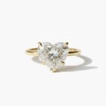Heart Cut Lab Grown Diamond Solitaire Ring, 925 Silver EF VS1 CVD (0.50-5.0 CT)