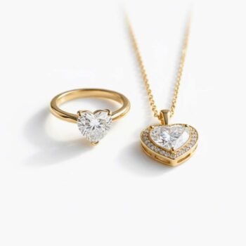 3.00 TCW Heart Cut Lab Diamond Valentine Combo | 1.5ct Ring & 1.5ct Necklace | E-F VS1 Lab Grown