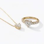 Valentine’s Special: 4.50 TCW Heart Cut Lab Diamond Combo | 2ct Tapered Shank Ring & 2.50ct Necklace | E-F VS1