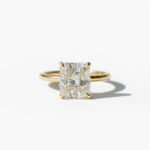 Radiant Cut Lab Grown Diamond Solitaire Ring, 925 Silver EF VS1 CVD (0.50-5.0 CT)