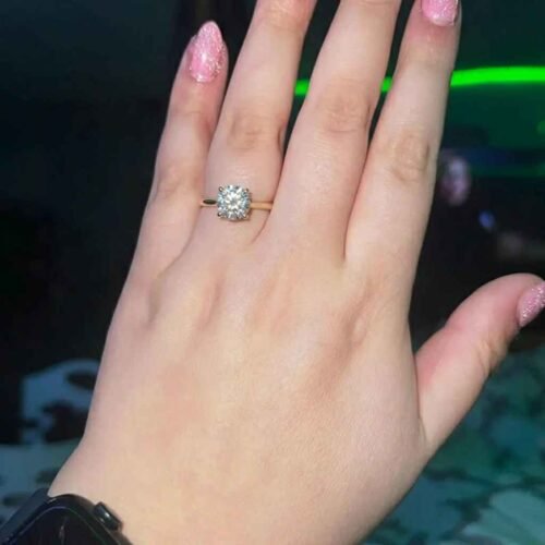 1.50ct Round Lab Diamond Solitaire Engagement Ring | Certified EF VS1 CVD | 18K White Gold photo review