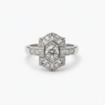 925 silver Vintage Wedding Ring, Round Cut Moissanite Anniversary Ring for Women Art Deco Engagement Ring Anniversary Gift Promise Ring
