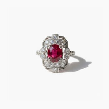 1.20 CT Oval Garnet Halo Ring Art Deco Vintage Engagement Ring Lab Created Garnet Milgrain Diamond Halo Silver Ring