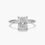 2.0ct Radiant Cut Moissanite Engagement Ring Solitaire Ring | Minimalist 4 Prong Ring | 925 Silver Proposal Ring | Classic Bridal Ring
