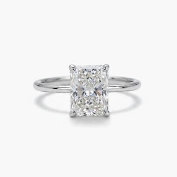 2.0ct Radiant Cut Moissanite Engagement Ring Solitaire Ring | Minimalist 4 Prong Ring | 925 Silver Proposal Ring | Classic Bridal Ring