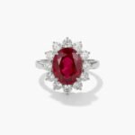 2.0 CT Pink Oval Halo Ring, Lab Created Pink Stone Engagement Ring, Floral Cluster Moissanite Ring, 925 Silver Cocktail Ring