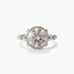 3.00 CT Round Moissanite Bezel Set Engagement Ring Vintage Milgrain Solitaire Ring Cathedral Setting 925 Silver Bridal Ring