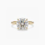 5.55 CT Round Moissanite Solitaire Ring, Large Round Cut Engagement Ring, Classic Four Prong Silver Ring, Statement Bridal Ring