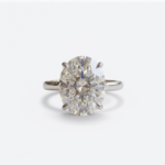 10.10CT Oval Cut Moissanite Engagement Ring, Hidden Halo Cathedral Setting, Solitaire Ring, 925 Silver, DE VVS1