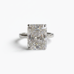 13.02CT Radiant Cut Moissanite Engagement Ring Solitaire Cathedral Setting 925 Silver DE VVS1 Statement Ring