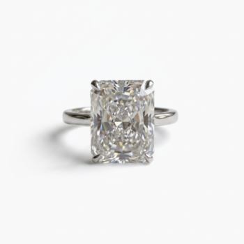 13.02CT Radiant Cut Moissanite Engagement Ring Solitaire Cathedral Setting 925 Silver DE VVS1 Statement Ring