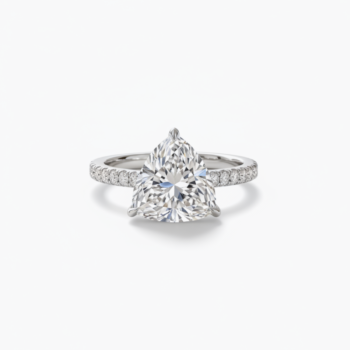 8.5CT Trillion Cut Moissanite Engagement Ring Pave Band Solitaire Ring 925 Silver DE VVS1 Unique Triangle Ring
