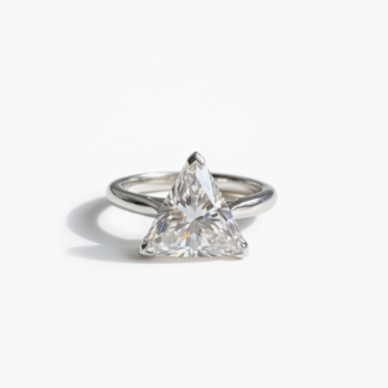 3.01CT Triangle Cut Moissanite Engagement Ring Solitaire Ring 925 Silver DE VVS1 Trillion Cut Minimalist Ring